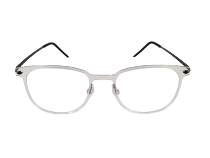 Echo | Frosted Clear Rectangular with Dark Temples