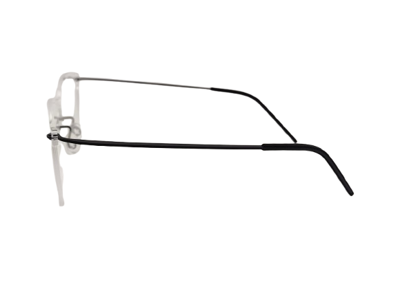 Echo | Frosted Clear Rectangular with Dark Temples